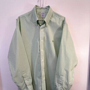 Brooks Brothers Men's Casual Button Down Shirt, Size Large, Slim Fit, Cotton
